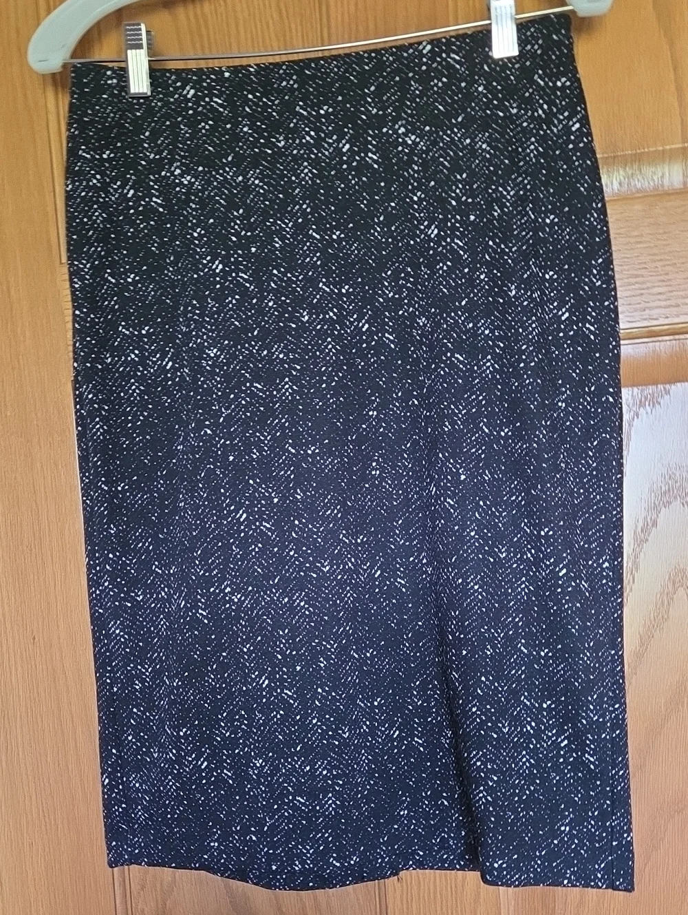 Christopher & Banks Black and White Tweed Pencil Skirt